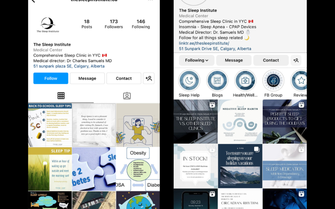 Social Media Rebrand & Growth – The Sleep Institute